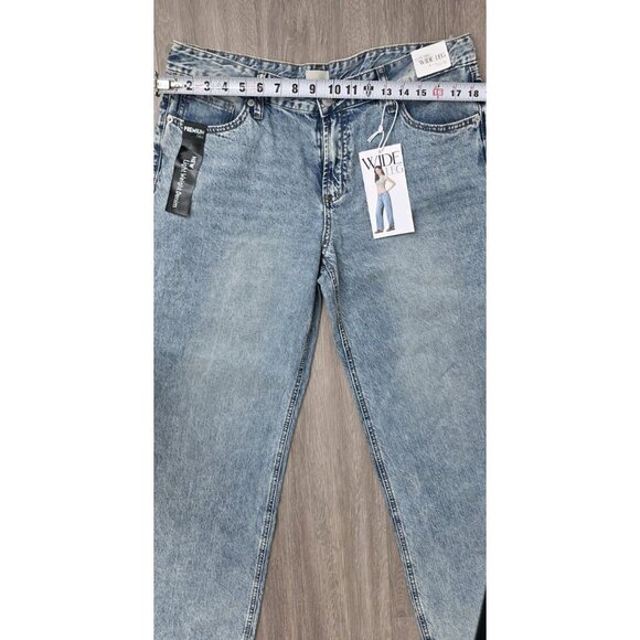 Simple Society Women Wide Leg Jeans Low Rise Blue Denim‎ Size 11/30 NWT - Picture 5 of 14